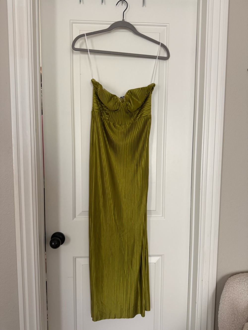 Green Strapless Maxi Dress - Picture 2 of 2